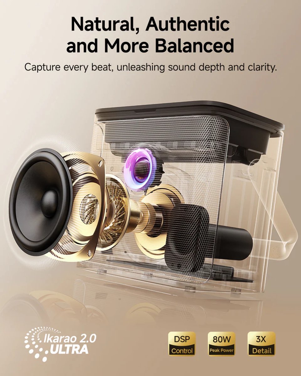 Ikarao Shell S3 Party Speaker Karaoke Set