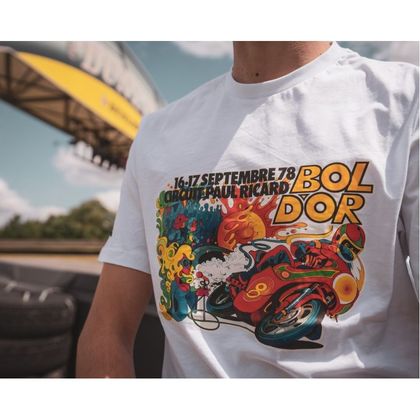 T-Shirt manches courtes Bol d'Or 78 AFFICHE - Blanc / Noir