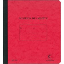 Cahier piqué 'Position de compte', 210 x 190 mm