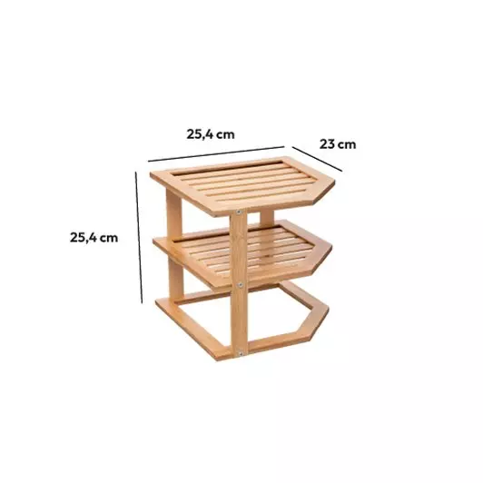 Etagère d'angle (H103 cm) Bambou Naturel