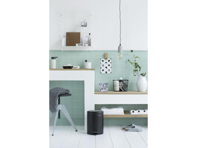 Brabantia Kosmetikeimer NewIcon 5 l, Matt Black Treteimer