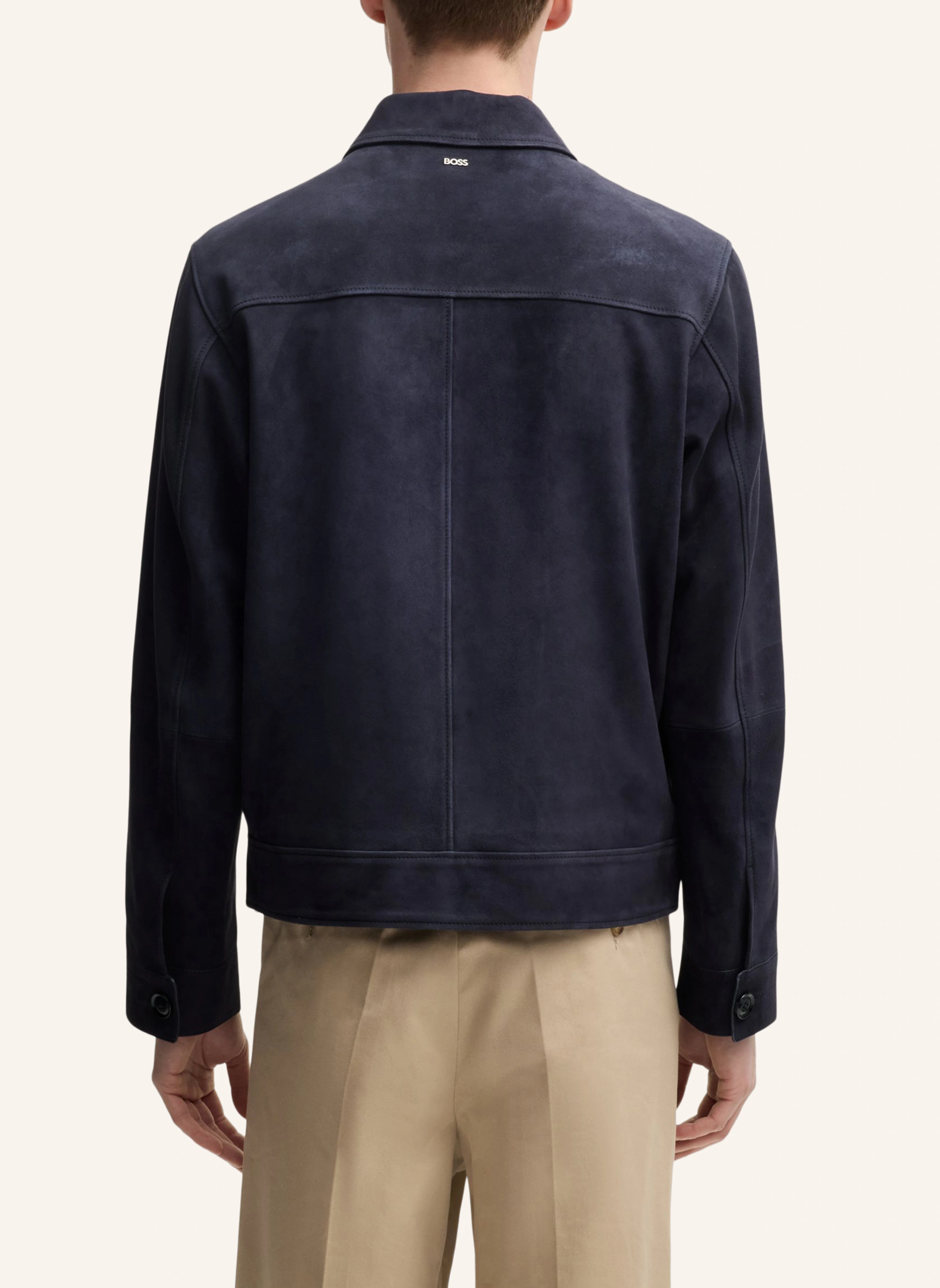 BOSS Lederjacke H-MALBANO5 Regular Fit