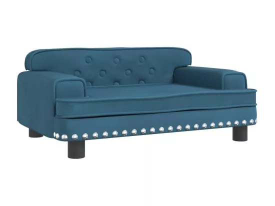 Canapé pour enfants bleu 70x45x30 cm velours