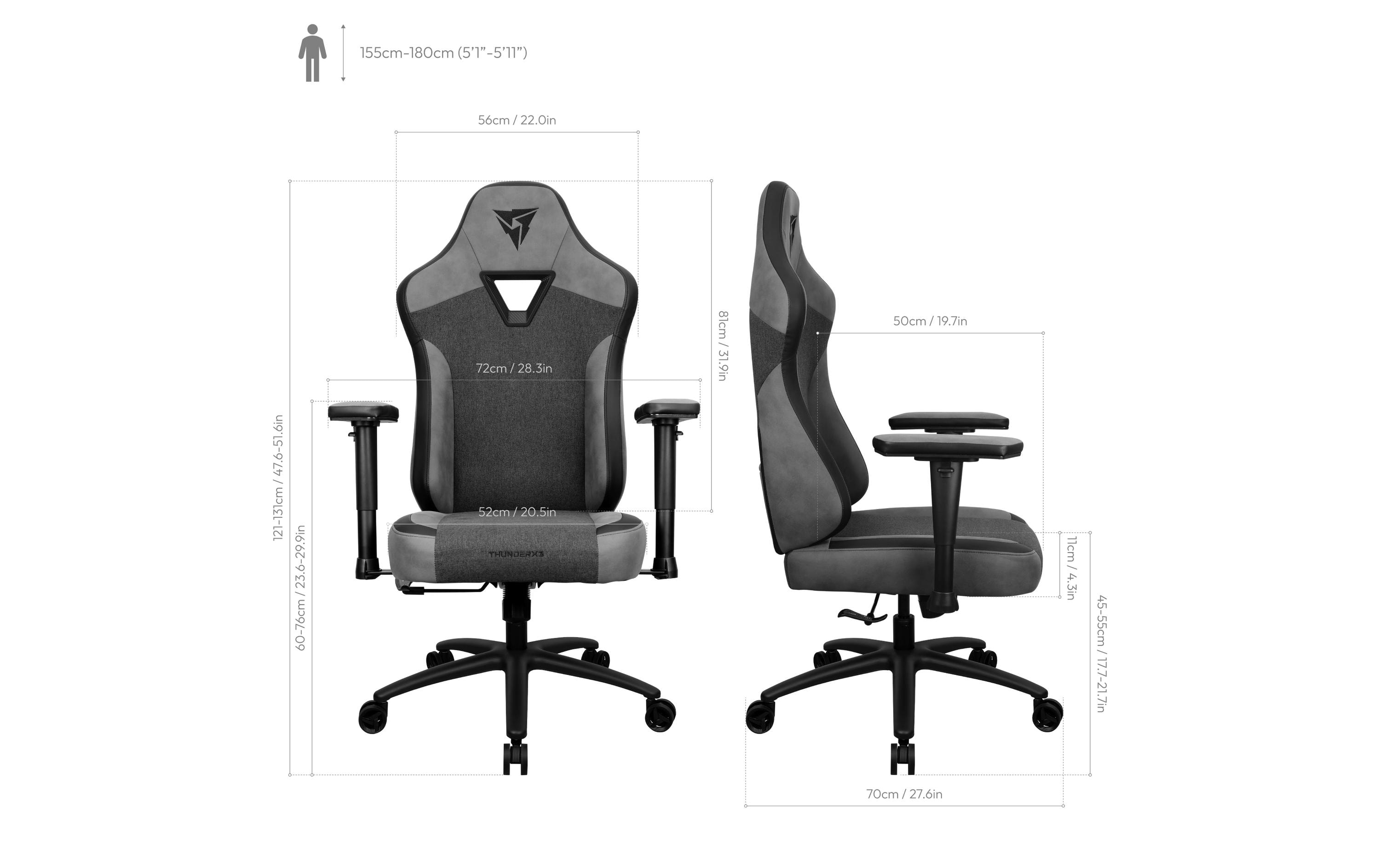 Gaming-Stuhl EAZE Loft Schwarz<br>Ergonomischer Gaming-Stuhl