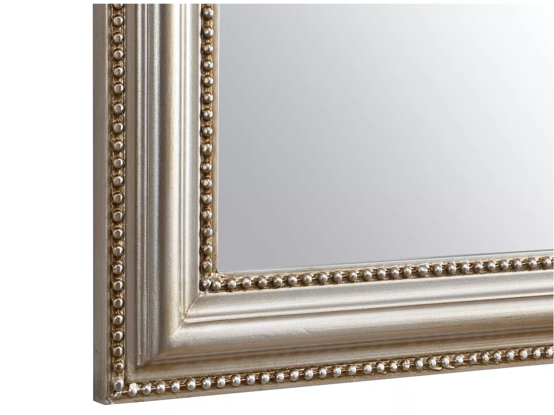 Miroir style vintage en bois de paulownia - L. 80 x H. 110 cm - Champagne - HELOISE