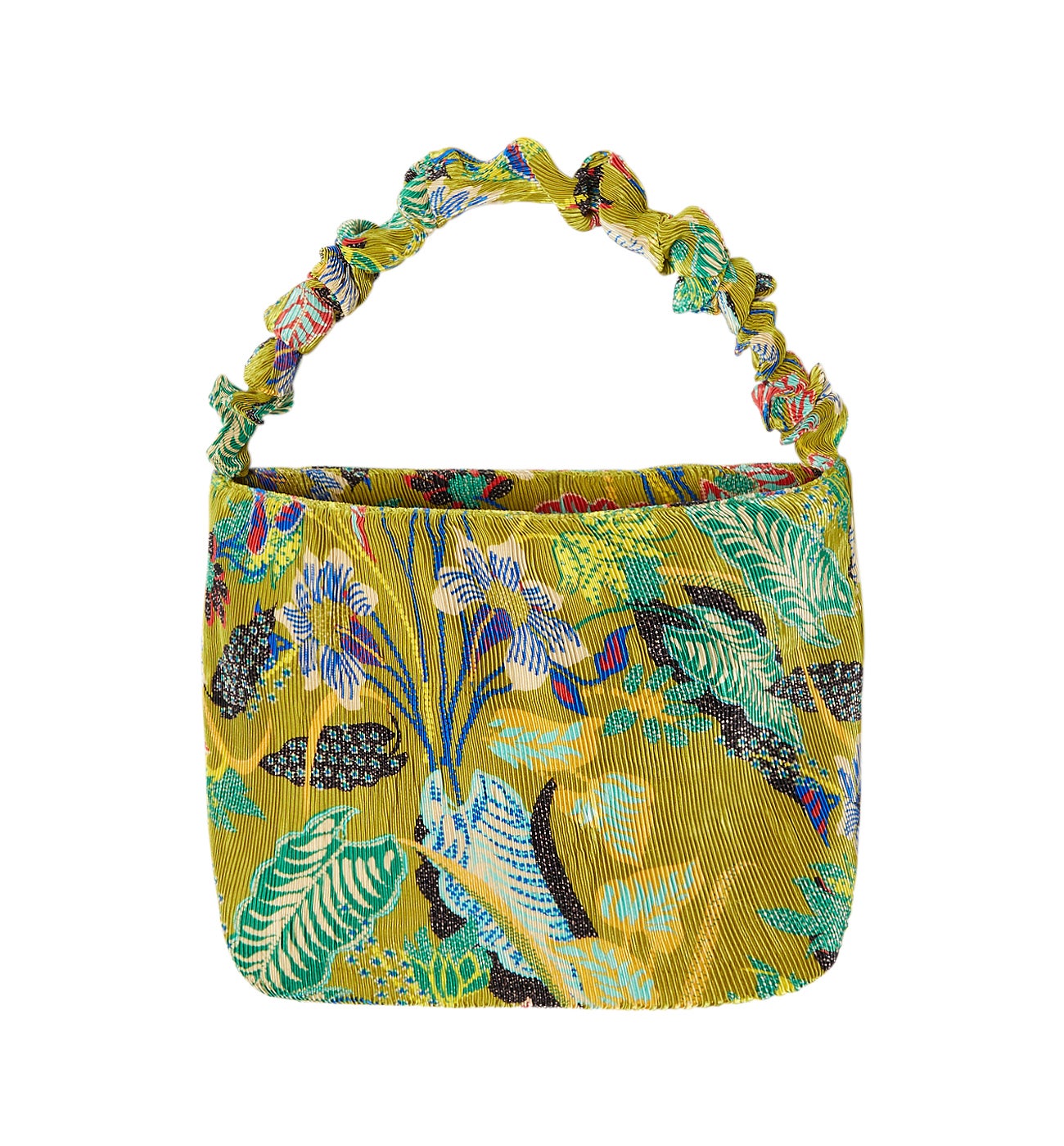 Grand sac plissé imprimé - ANIS MOYEN