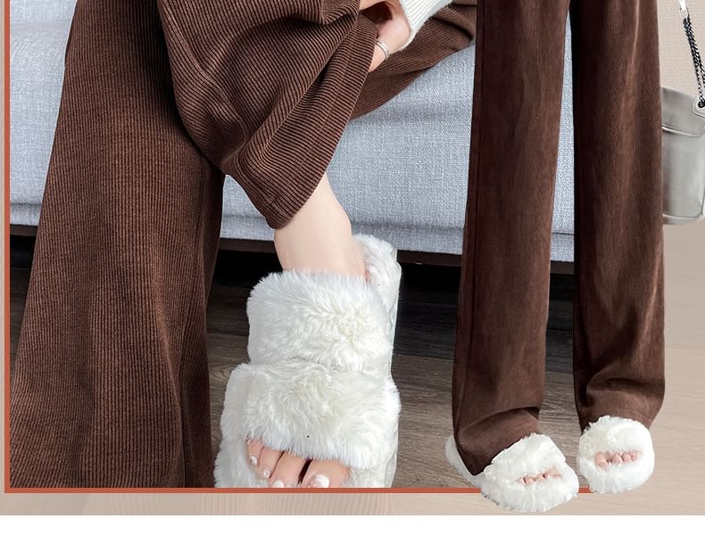 Arroba - Hoge taille corduroy broek met wijde pijpen (verschillende ontwerpen)