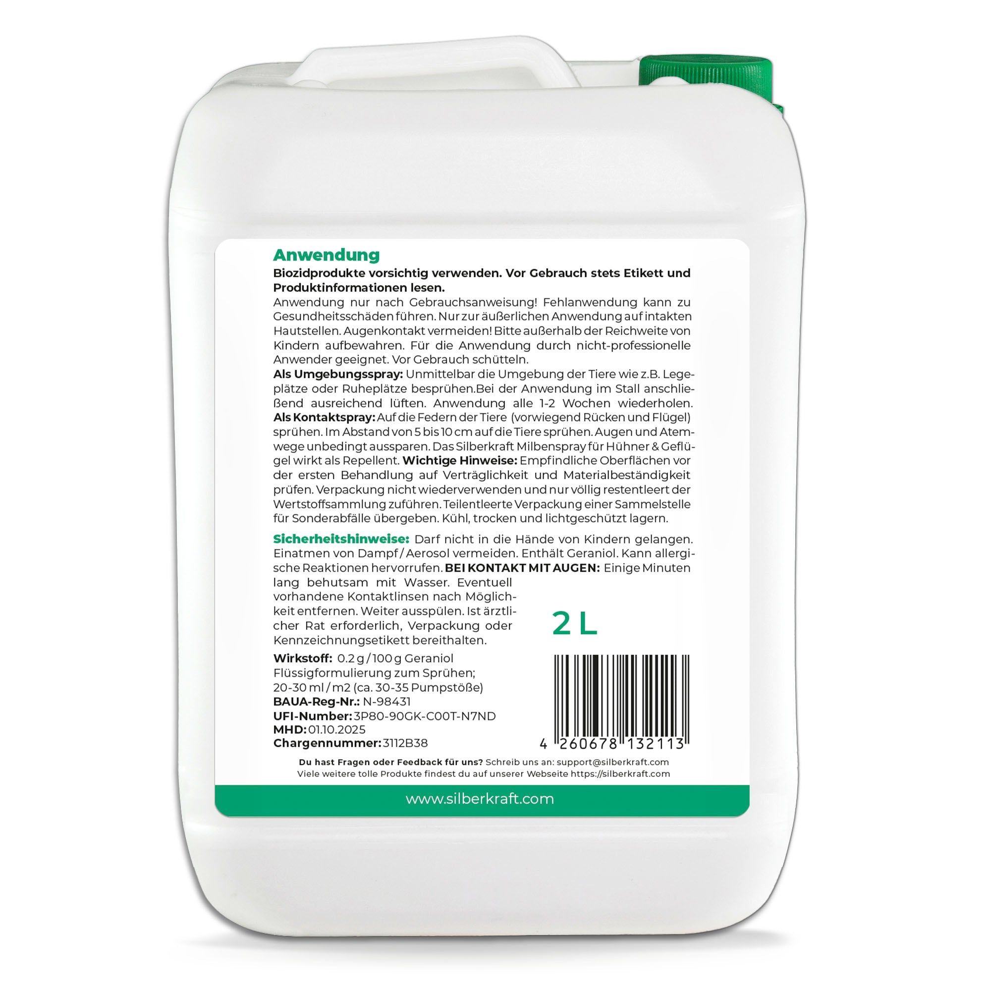 SILBERKRAFT Milbenspray Hühner