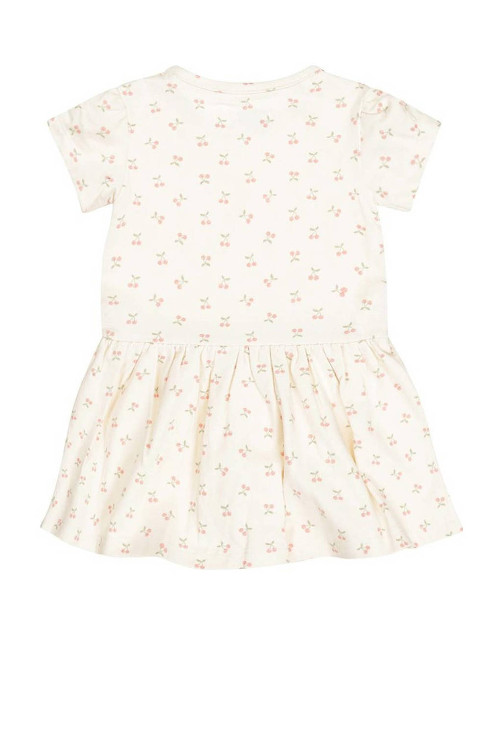 Dirkje jurk Dress ss met all over print wit
