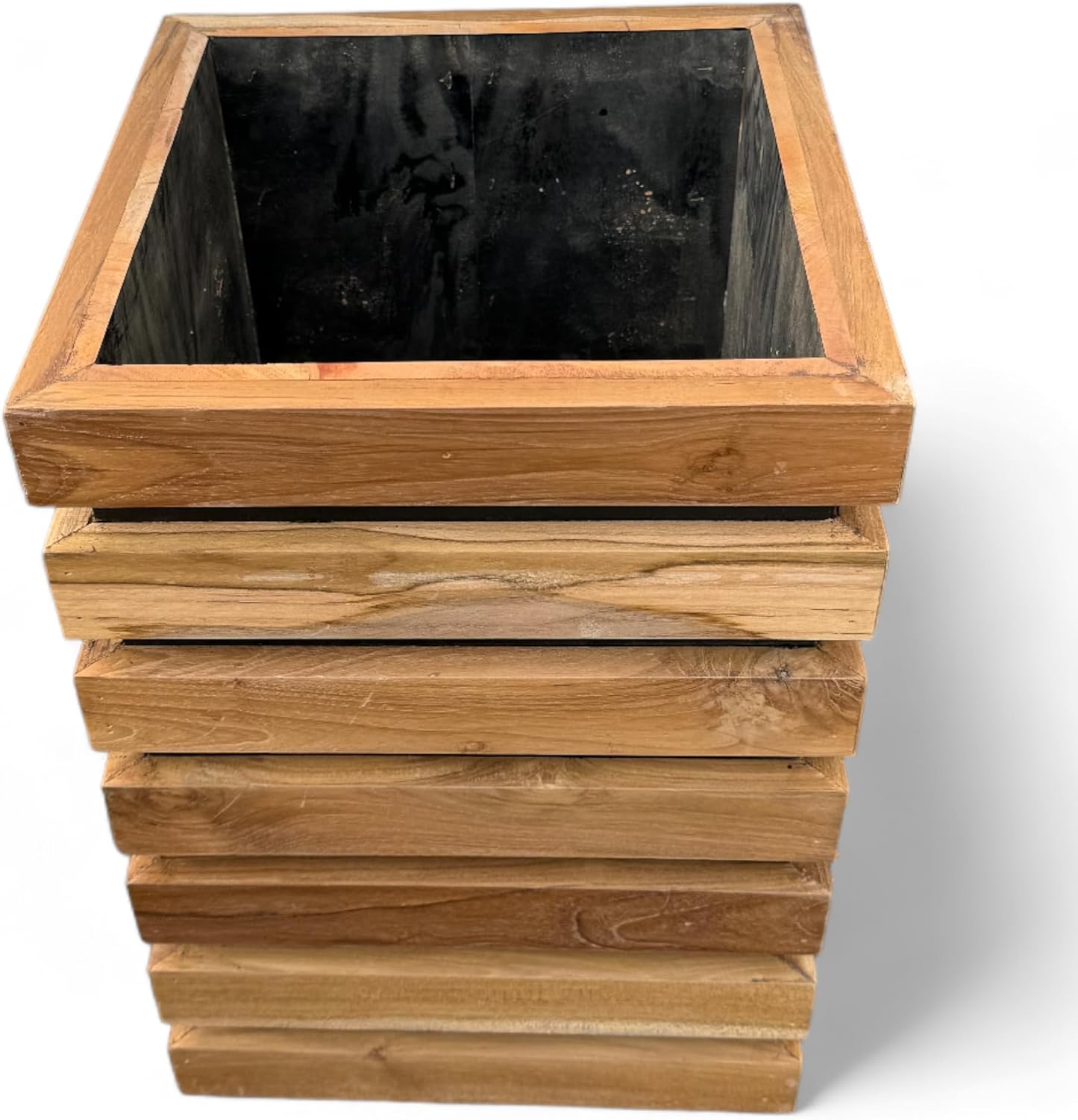 Holz Blumenkasten – Blumenkübel Balkonkasten Pflanzkasten – Handgefertigt – Modern mit Holzlatten – 40&70x30x30 cm (40 cm)