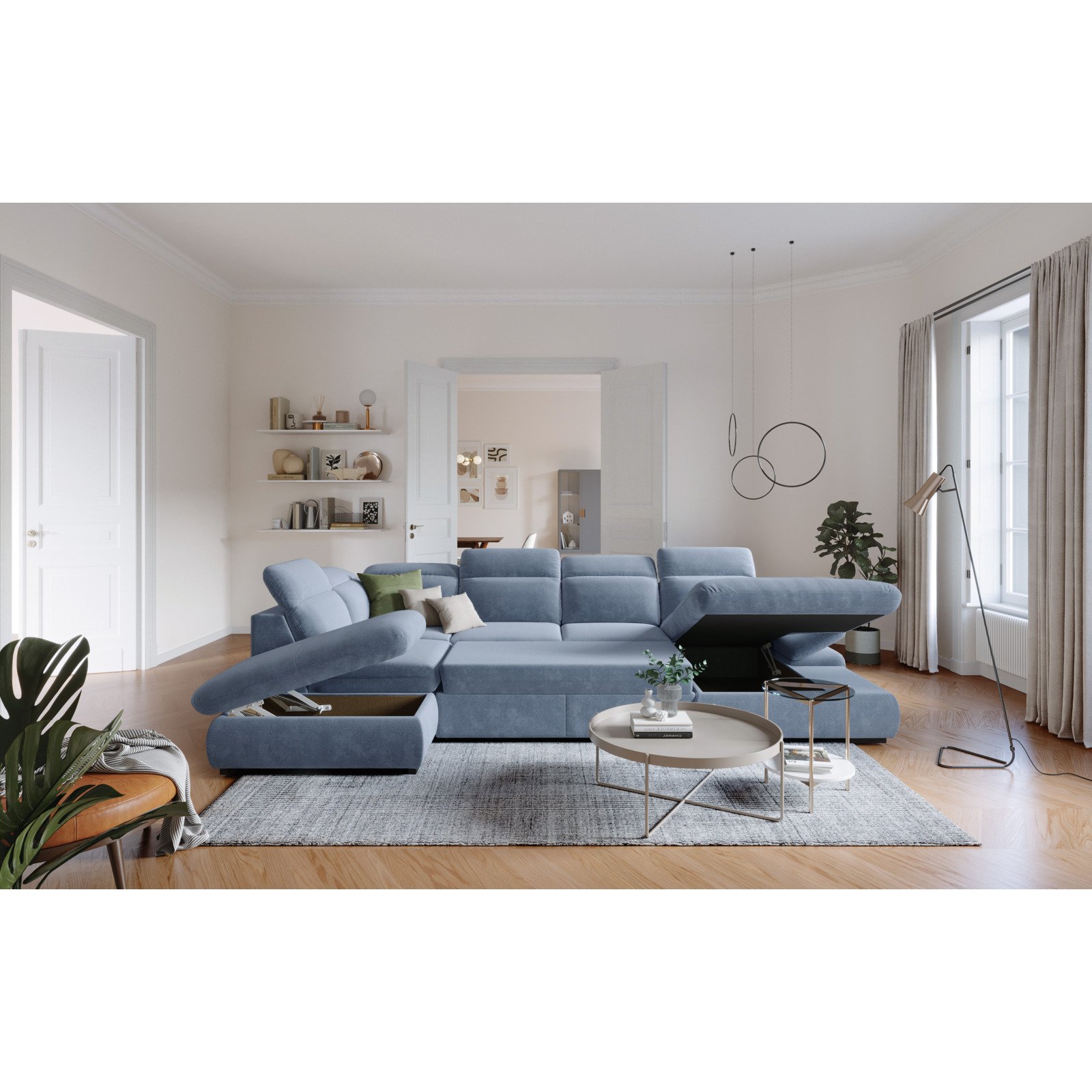 Wohnlandschaft Lorena Stoff, Recamière links