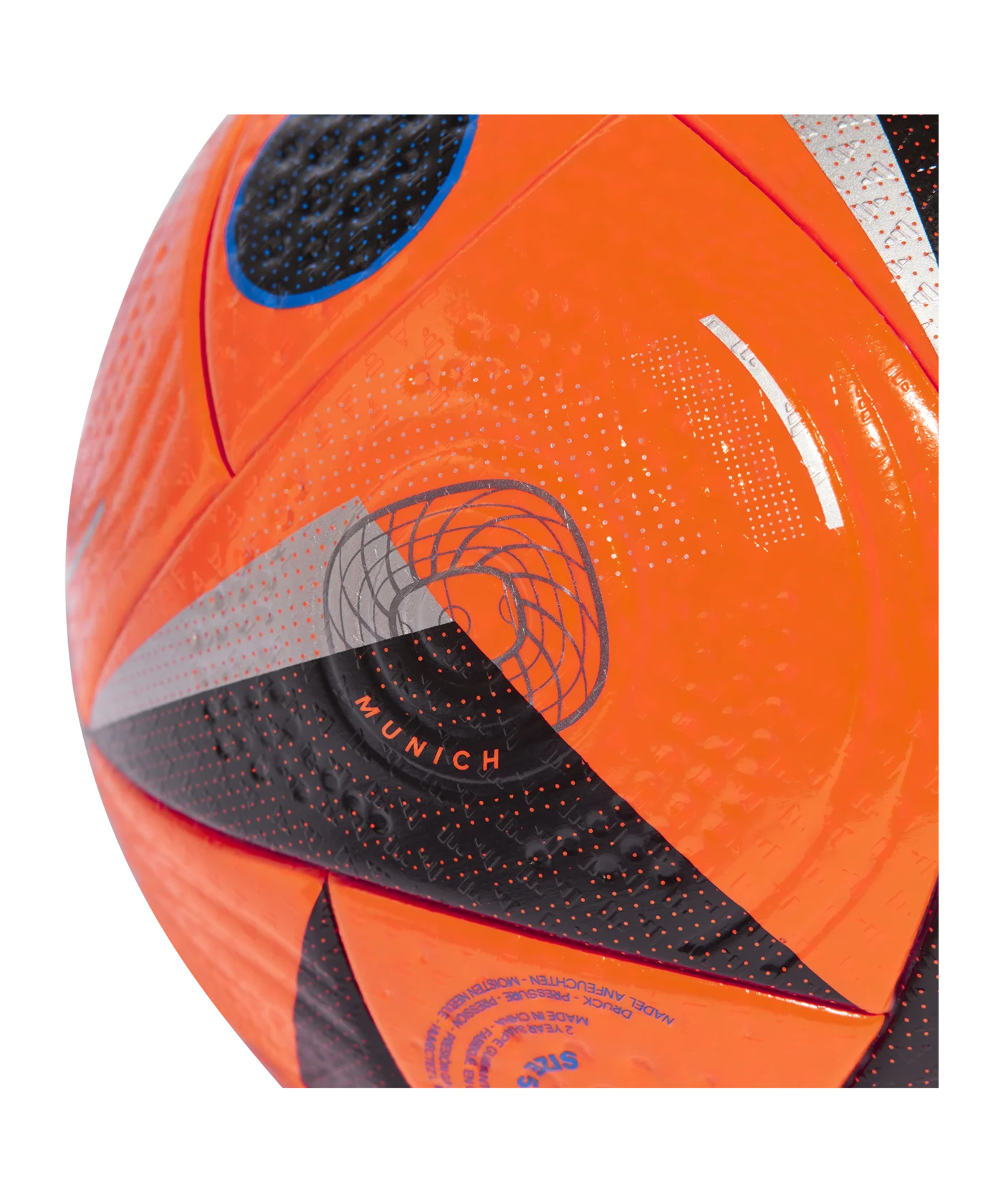 adidas Fussballliebe Pro Winter Spielball EM 2024 Orange Schwarz Blau