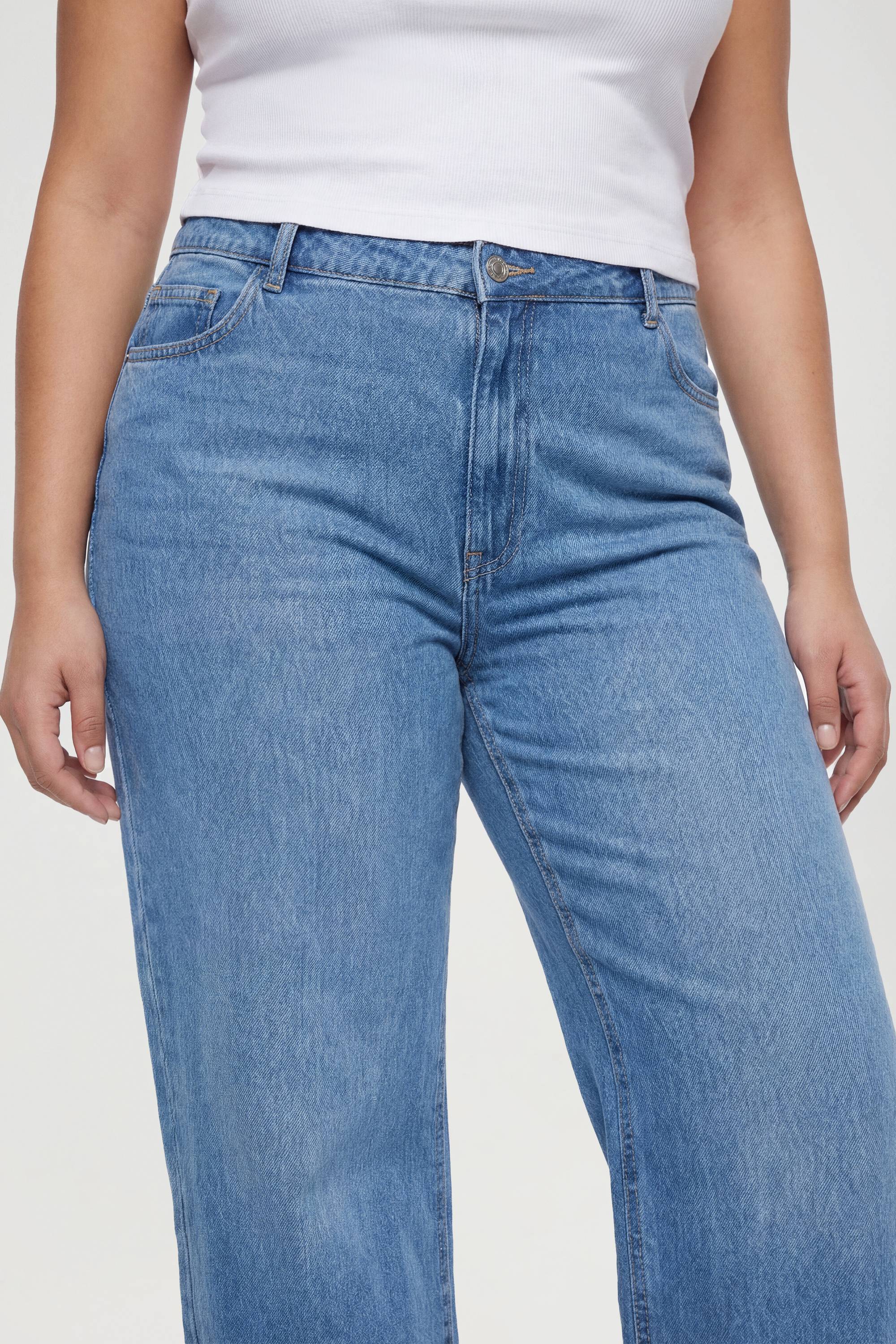 boohoo Jean Boyfriend Taille Haute Plus Basics