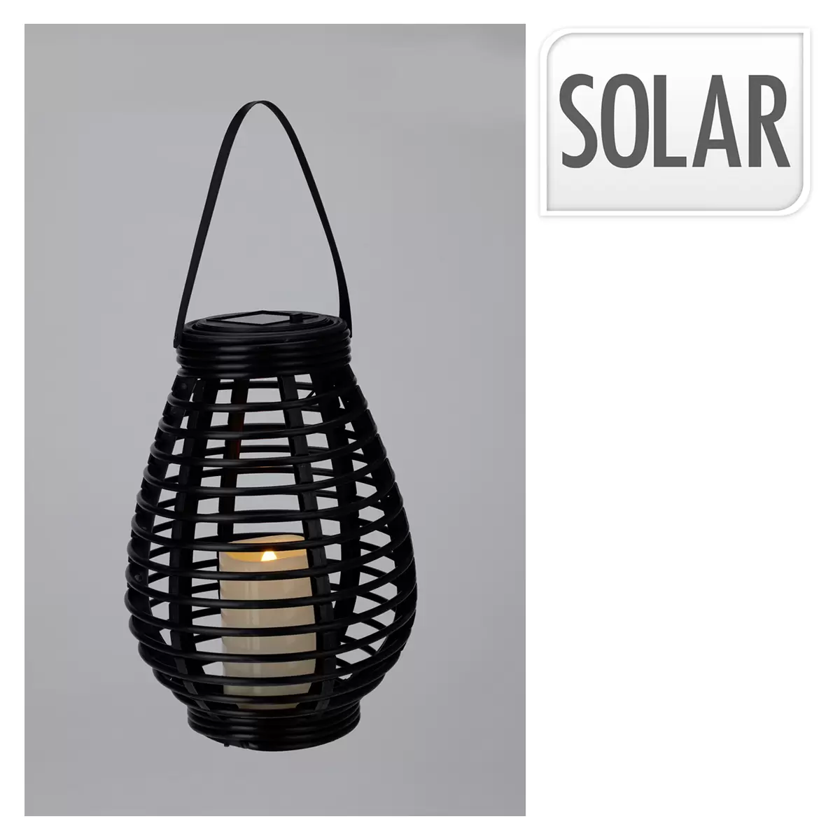 Solar Laterne Schwarz