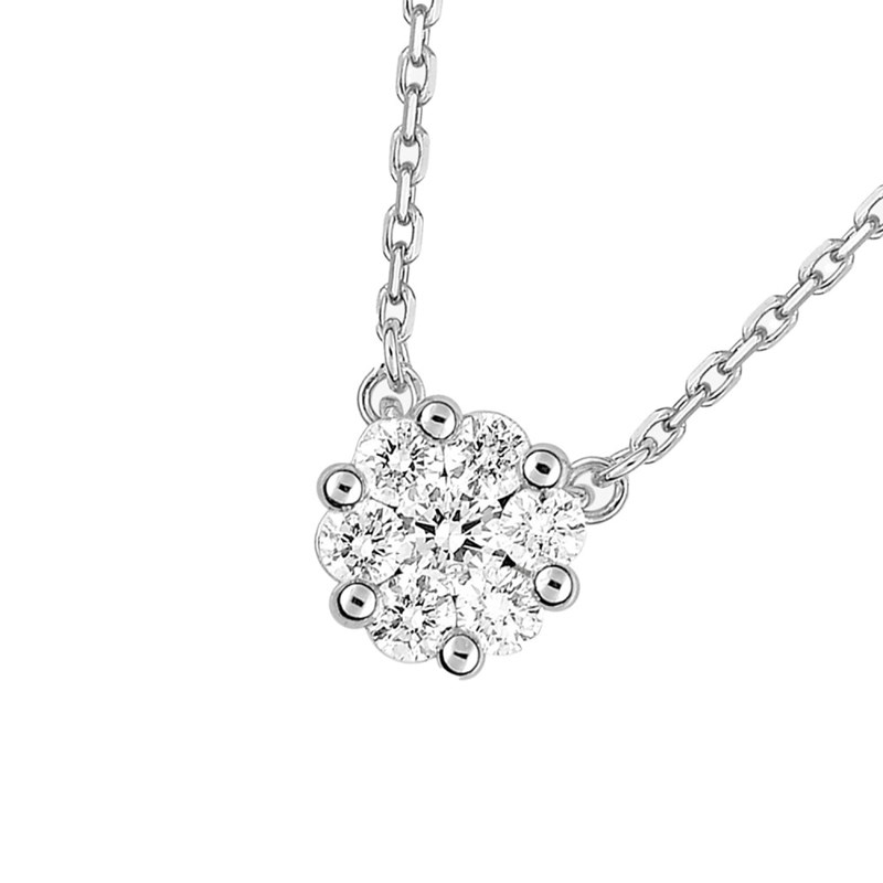Collier Femme - Or 18 Carats - Diamant 0,25 Carats - Longueur : 42 cm