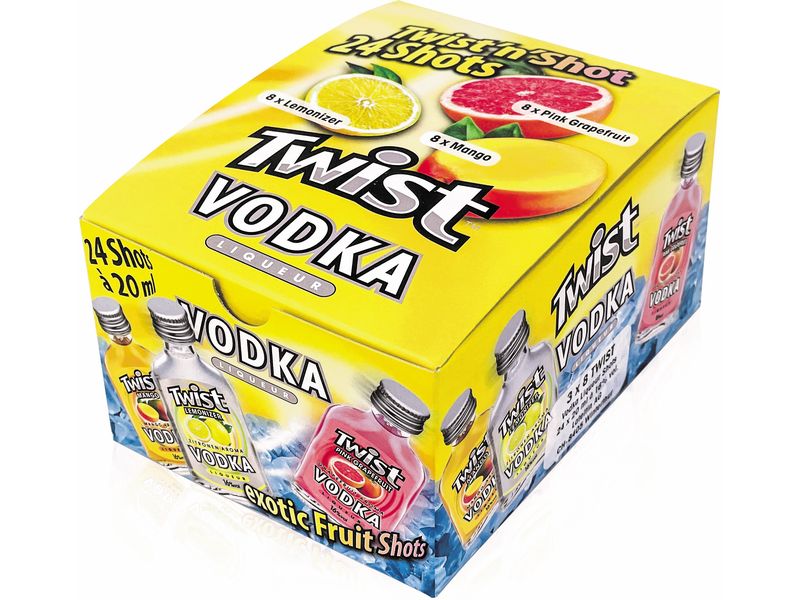 Twist Vodka Shot Mix Exotic 24 x 20 ml Kollektion mit fruchtigen Likören