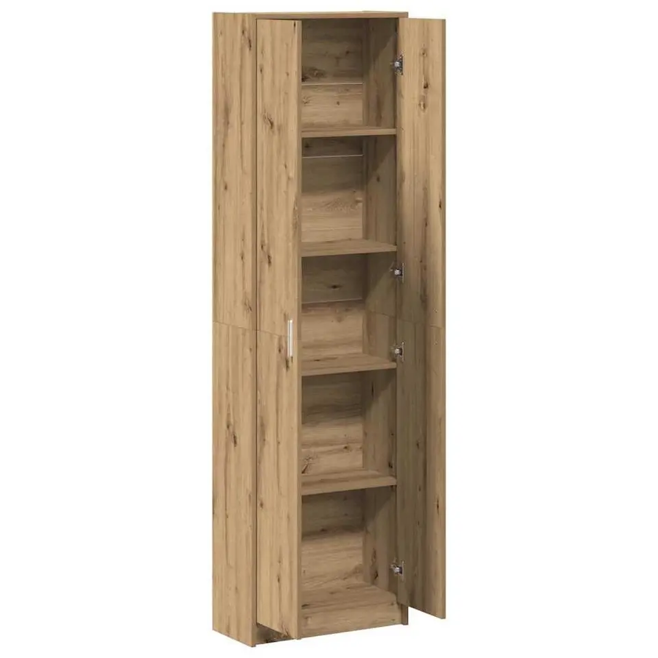 vidaXL - 2-deurs Kledingkast met planken - Hout - Artisan eiken - 55x25x189 cm