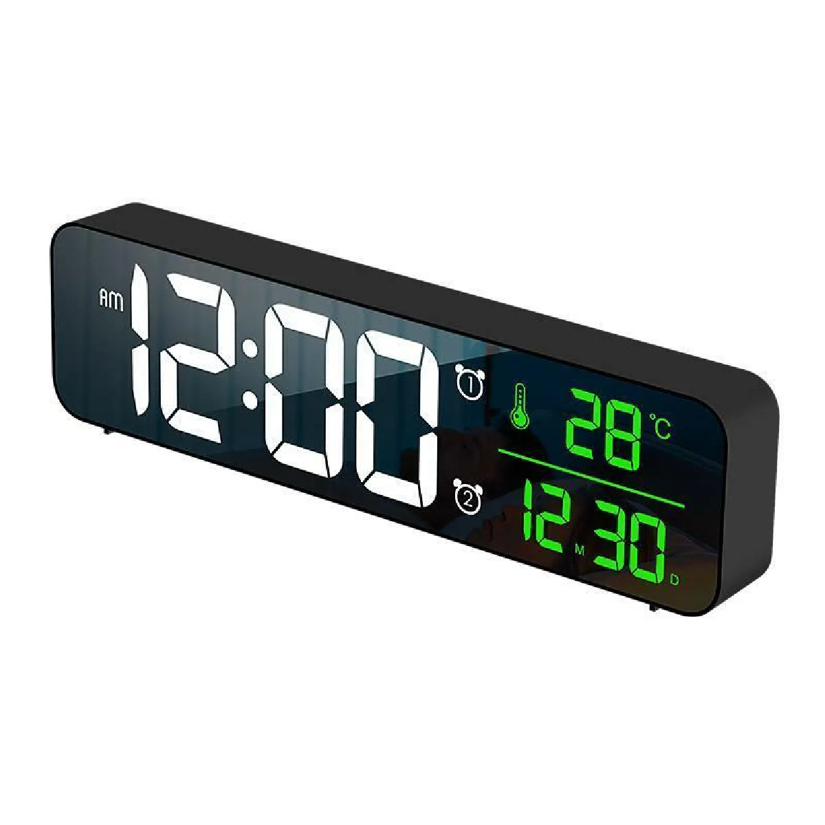 Justgreenbox Réveil Musique 3D LED HD