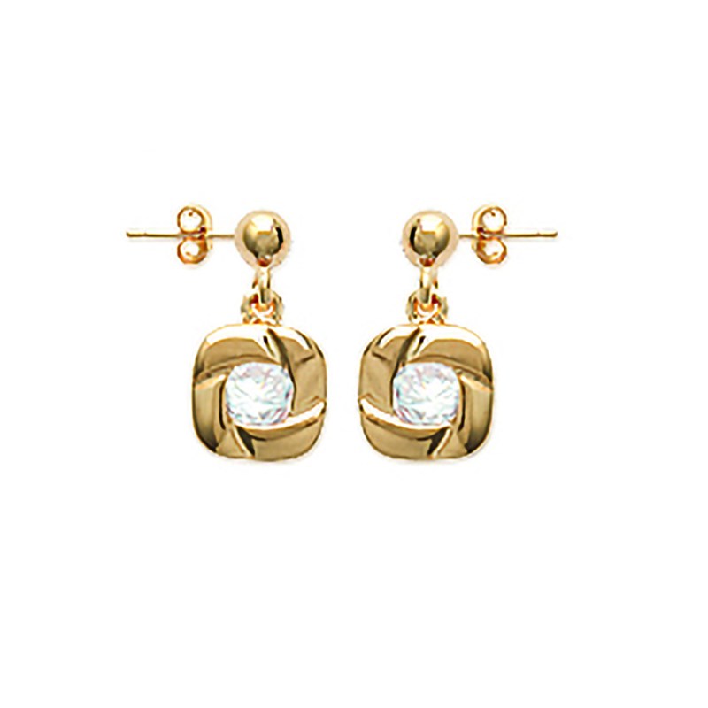 Boucles d'oreilles Femme - Plaqué Or - Oxyde de zirconium
