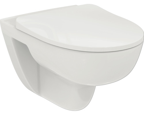 Ideal Standard wandclosetset i.life A, randloos, glanzend wit, met toiletzitting T467001