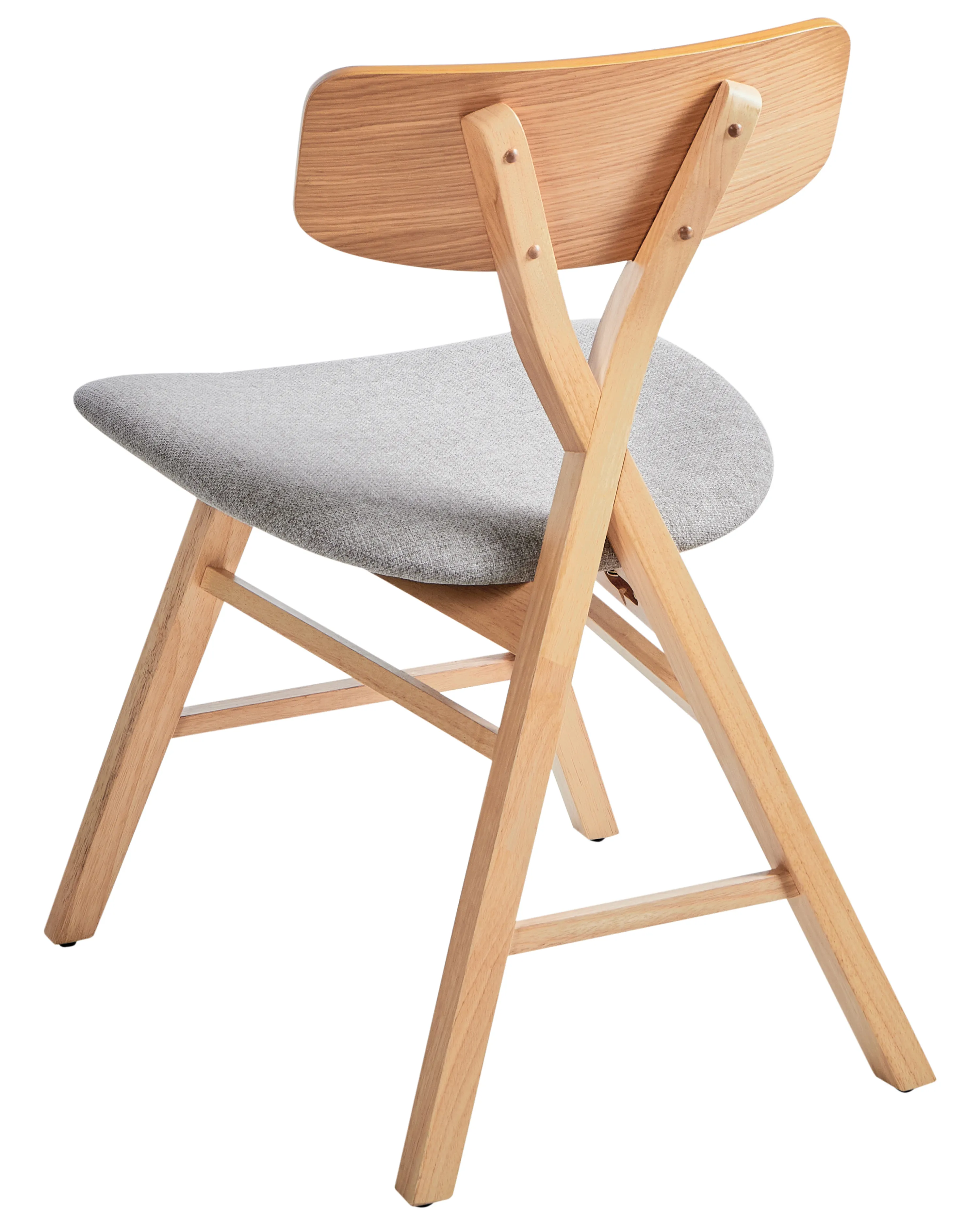 Set van 2 eetkamerstoelen LELAND Hout Lichtbruin
