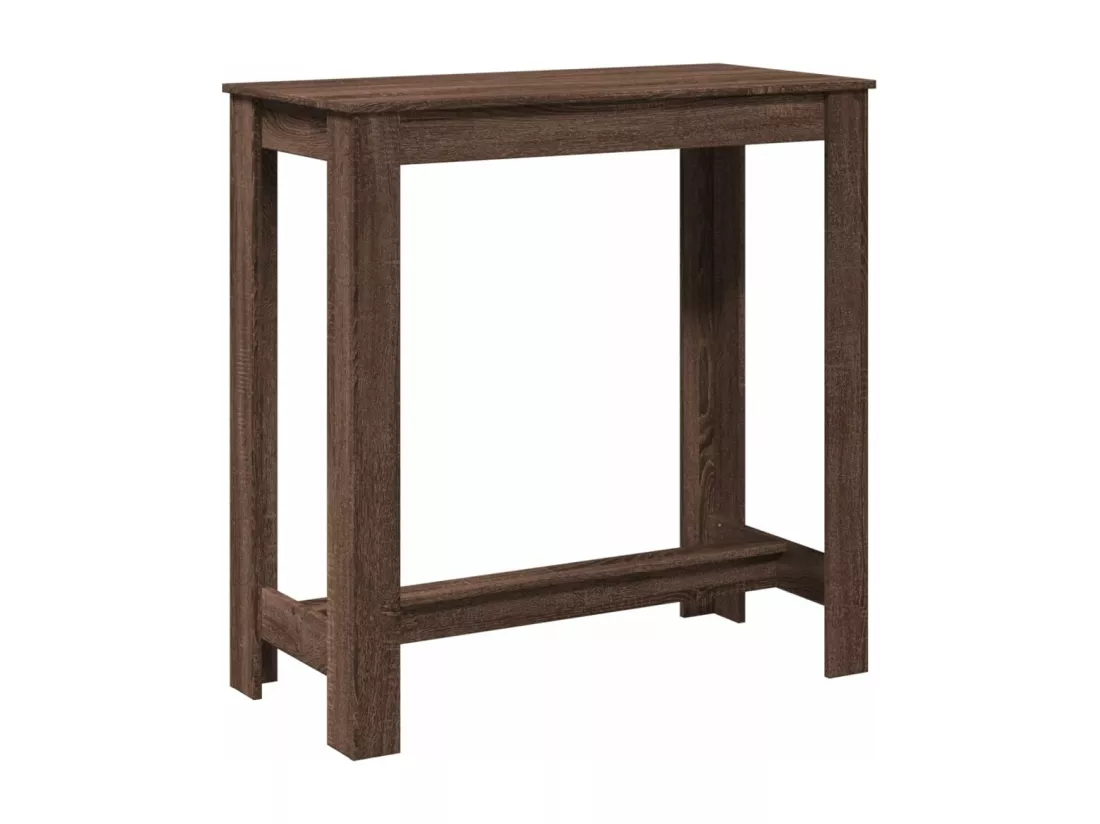 Table de bar chêne marron 102x50x103,5 cm bois d'ingénierie