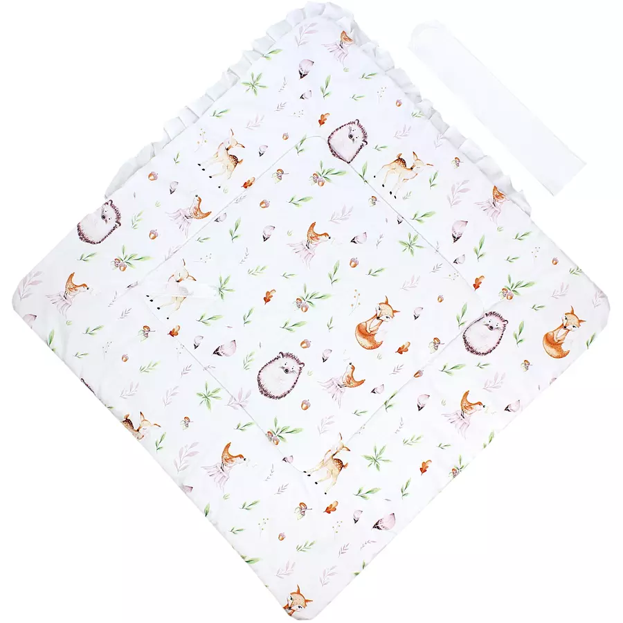 TupTam Unisex Baby Einschlagdecke mit Schleife grünweiß