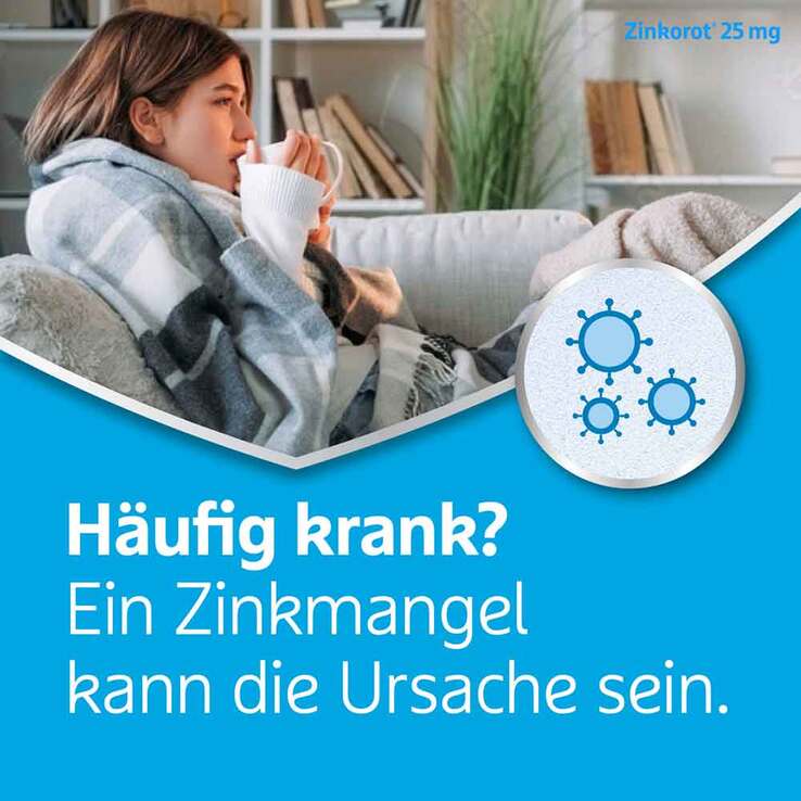 Zinkorot 25 mg hochdosierte Zink Tabletten, 50 St