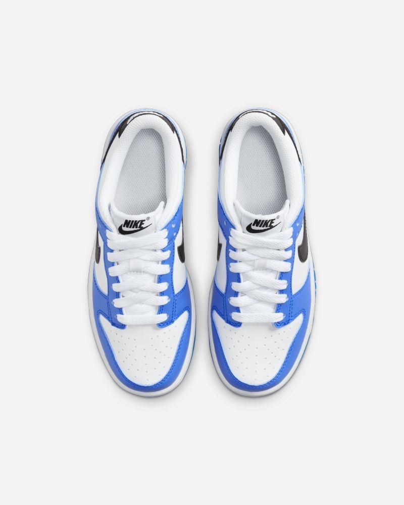 Chaussures Nike Dunk Low GS Blanc & Bleu pour enfant