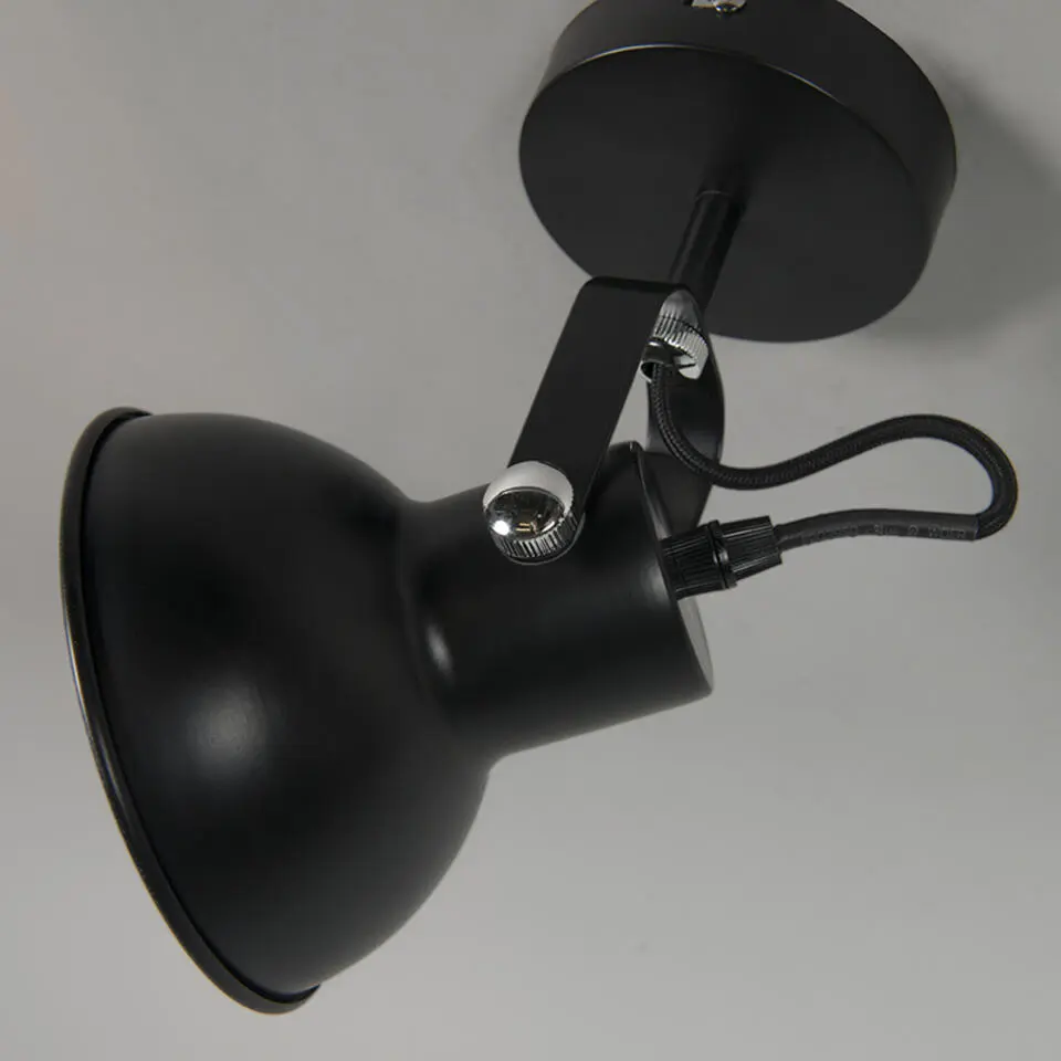 Qazqa wandlampen guida zwart e14