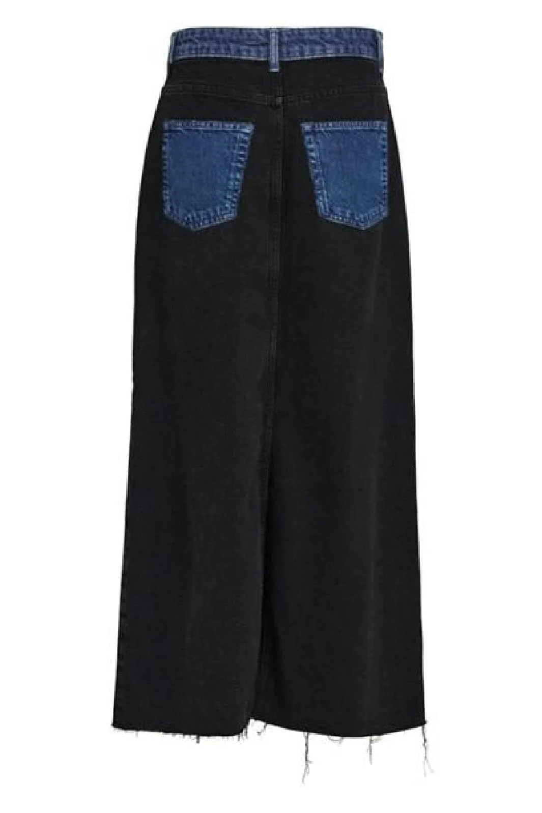 Object Objharlow Long Denim Skirt 4565837 black denim medium blue denim