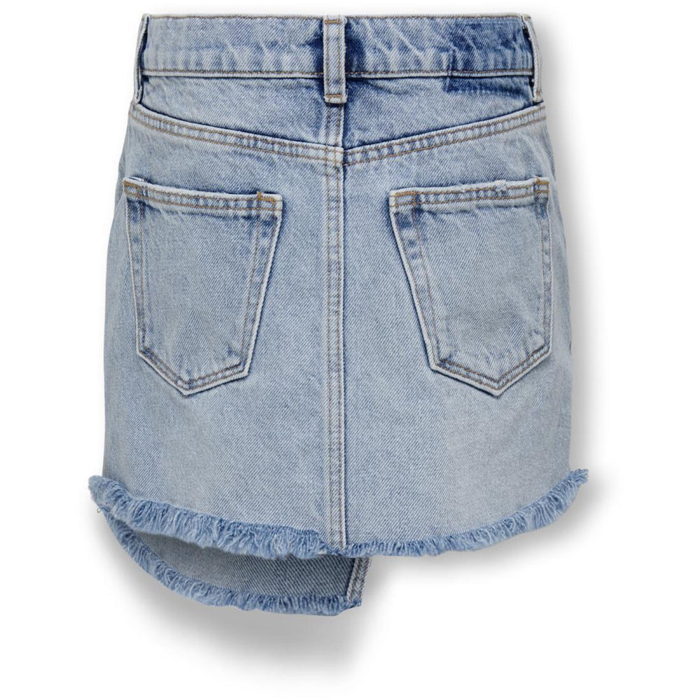 Køb kids ONLY Light Blue Denim Kat Uneaven Closure Denim Nederdel