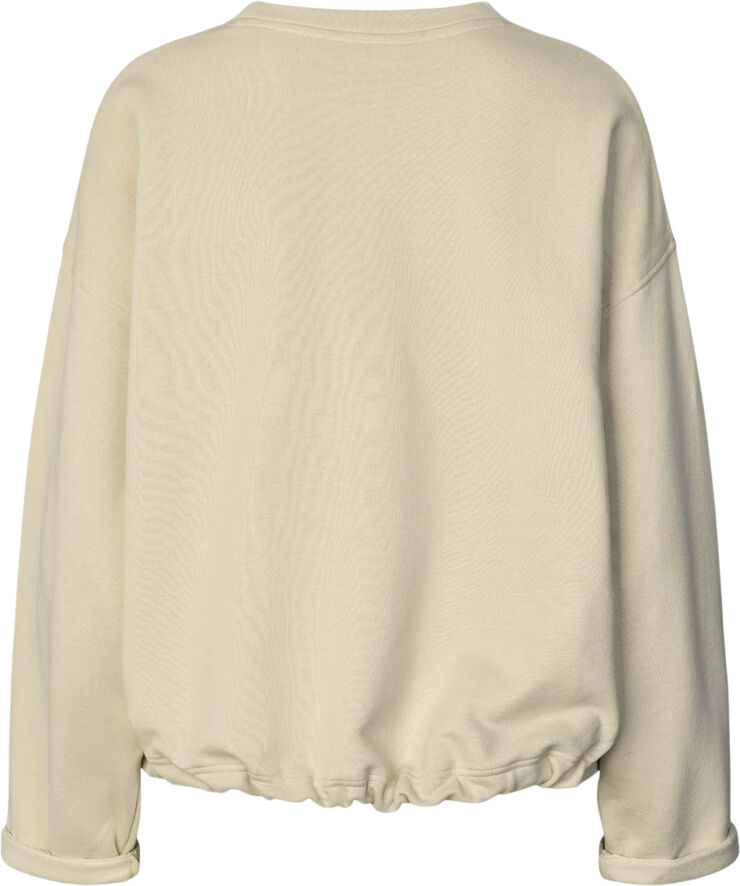 Rabens Saloner Sweat drawstring top - Sheela Oyster