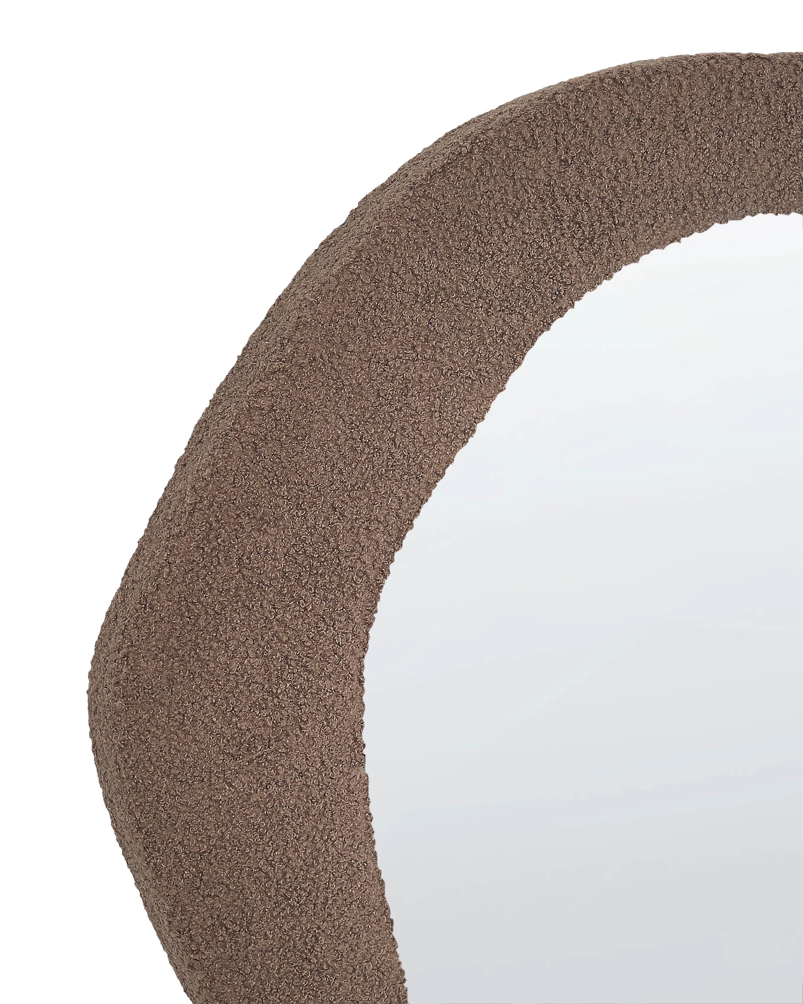 Wandspiegel BLISMES 79 cm 80 cm Bouclé Bruin