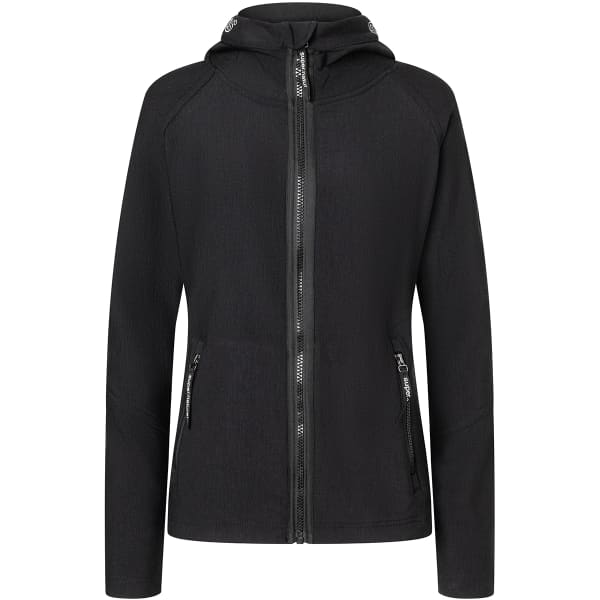 Veste polaire randonnée SUPER.NATURAL W ALPINE ACTIVE HOODIE JET BLACK