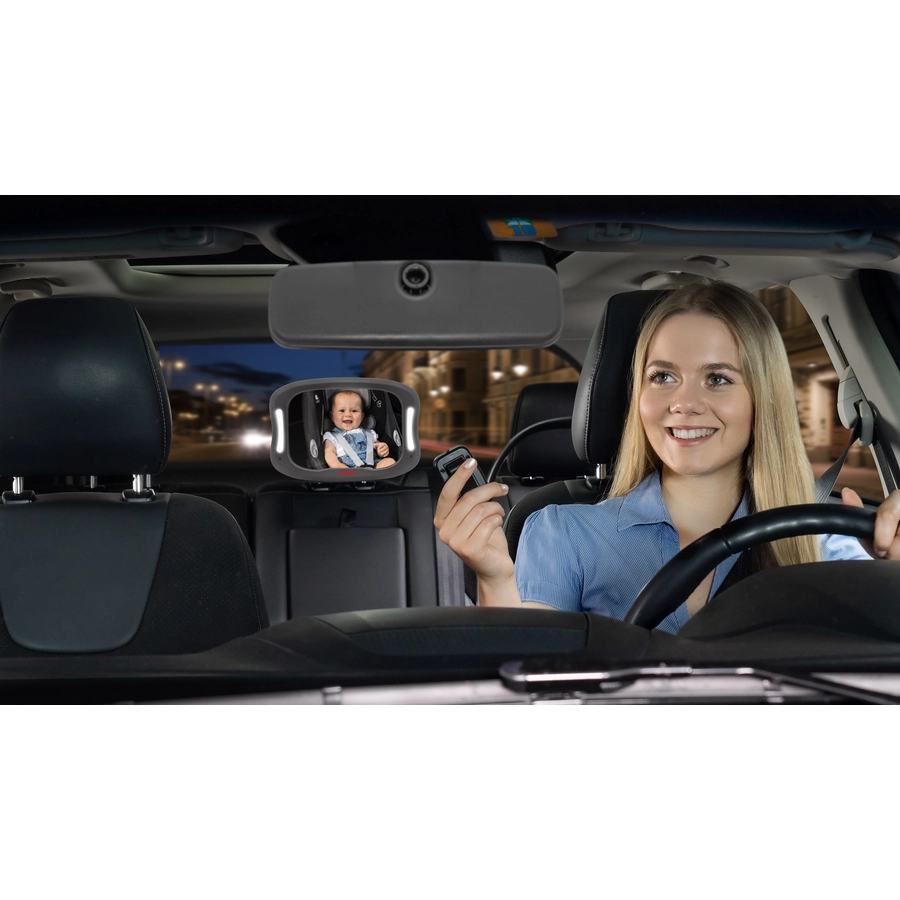 reer Auto-Sicherheitsspiegel BabyView LED mit Licht