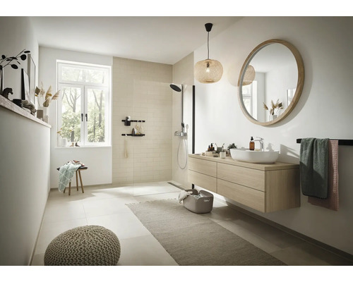 Douchekolom incl. thermostaat hansgrohe Pulsify S 260 2jet eco met ShowerTablet Select 400 chroom/grafiet 24241000