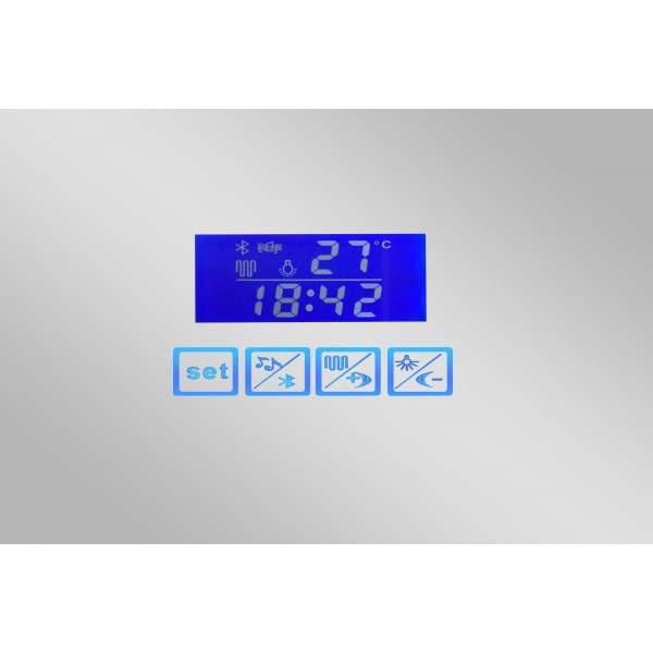 Badstuber spiegel met LED verlichting 120x60cm