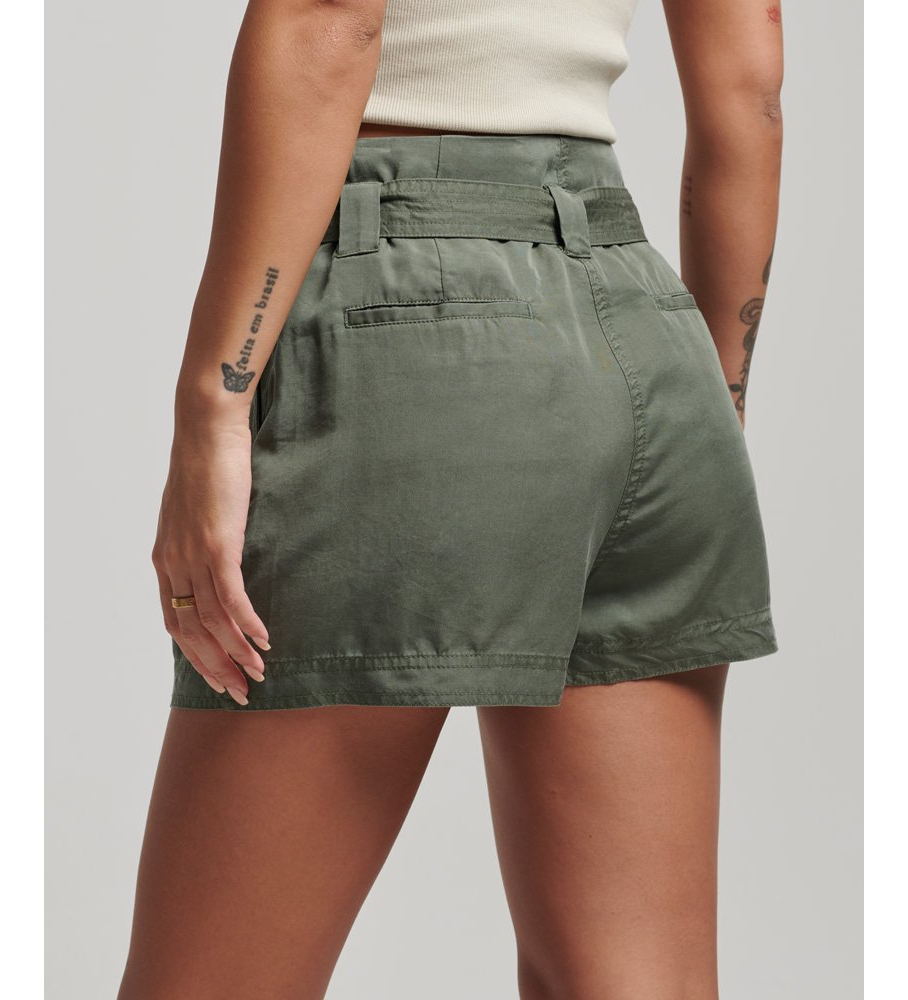 Superdry Paperbag Shorts Verde