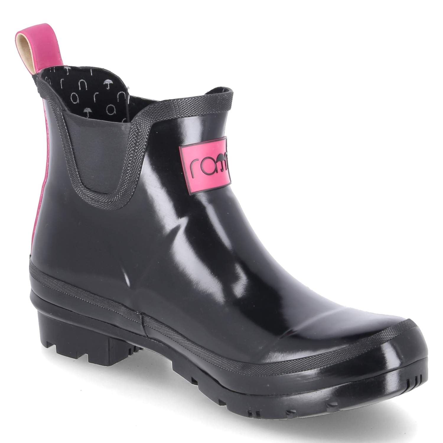 Rajn Chelsea Boots GLOSSY - black