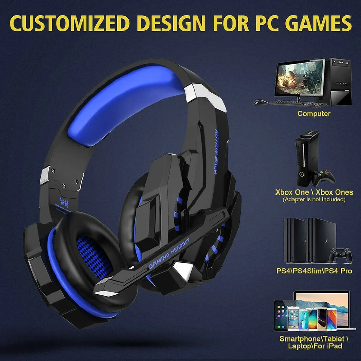 Chrono Casque Gamer PC LED