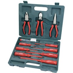 BRÜDER MANNESMANN Kit de tournevis & pinces VDE, 11 pièces