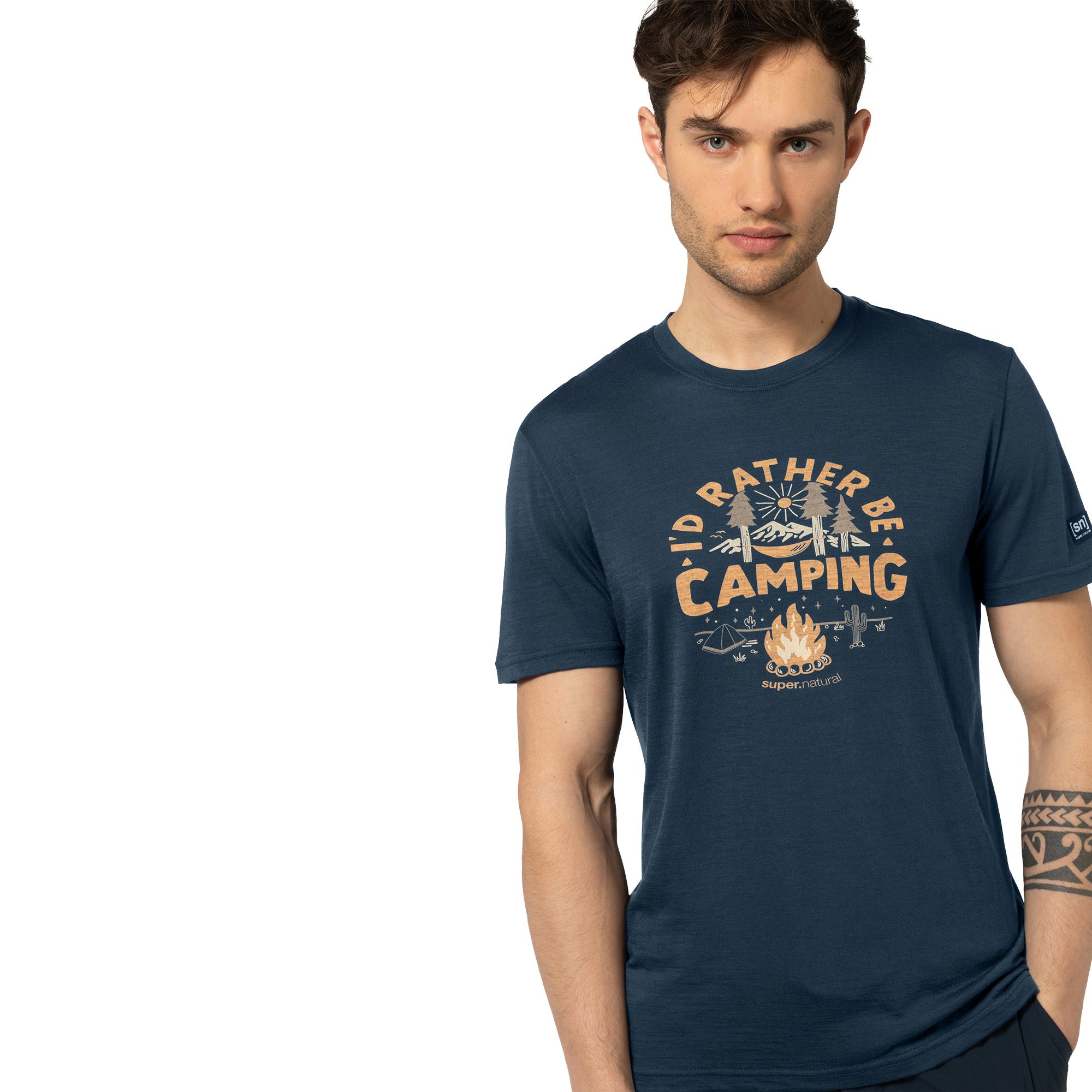 super.natural No Glamping T-Shirt Herren blueberry