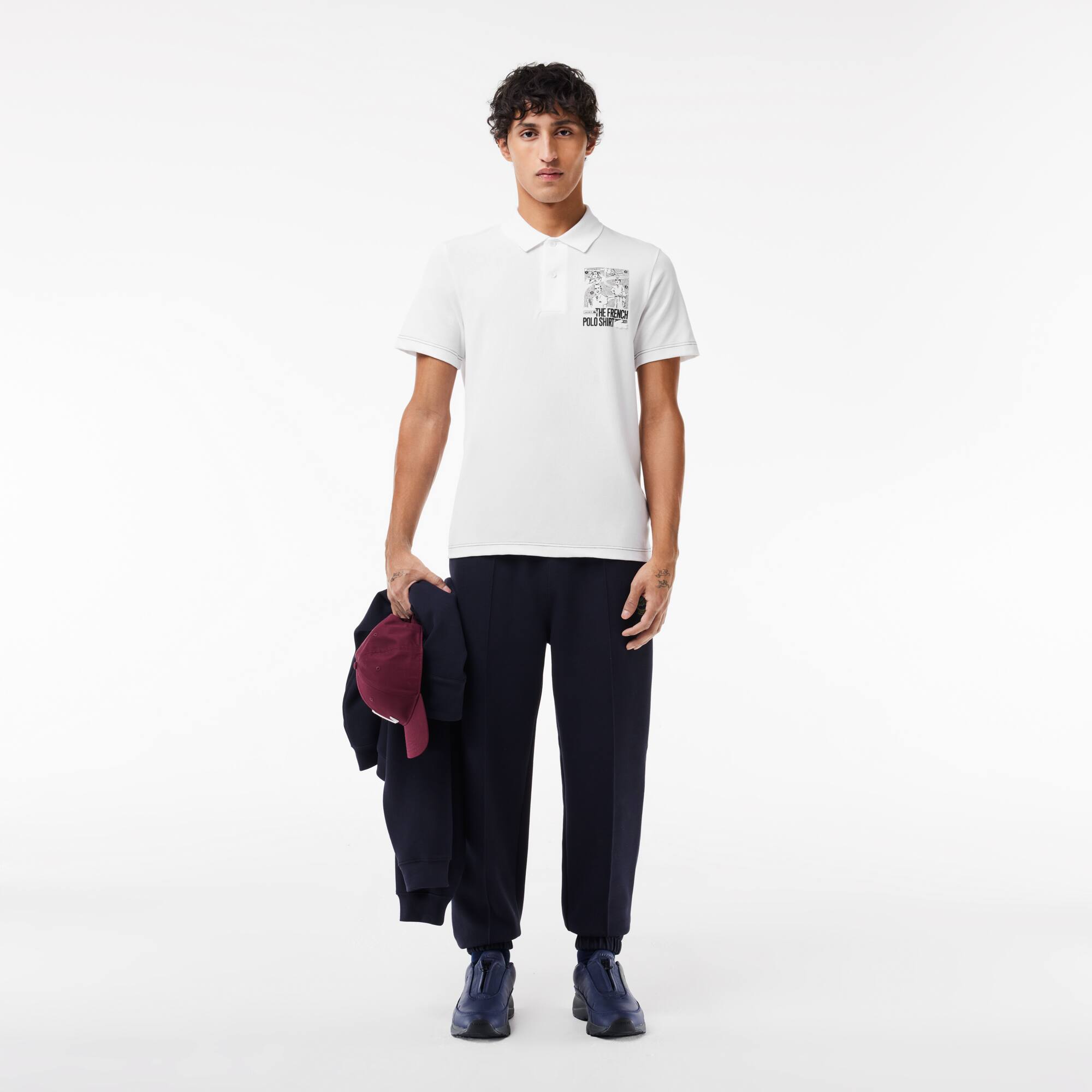 Polo Lacoste Movement imprimé devant et dos Manches Courtes - Blanc - Lacoste - Homme