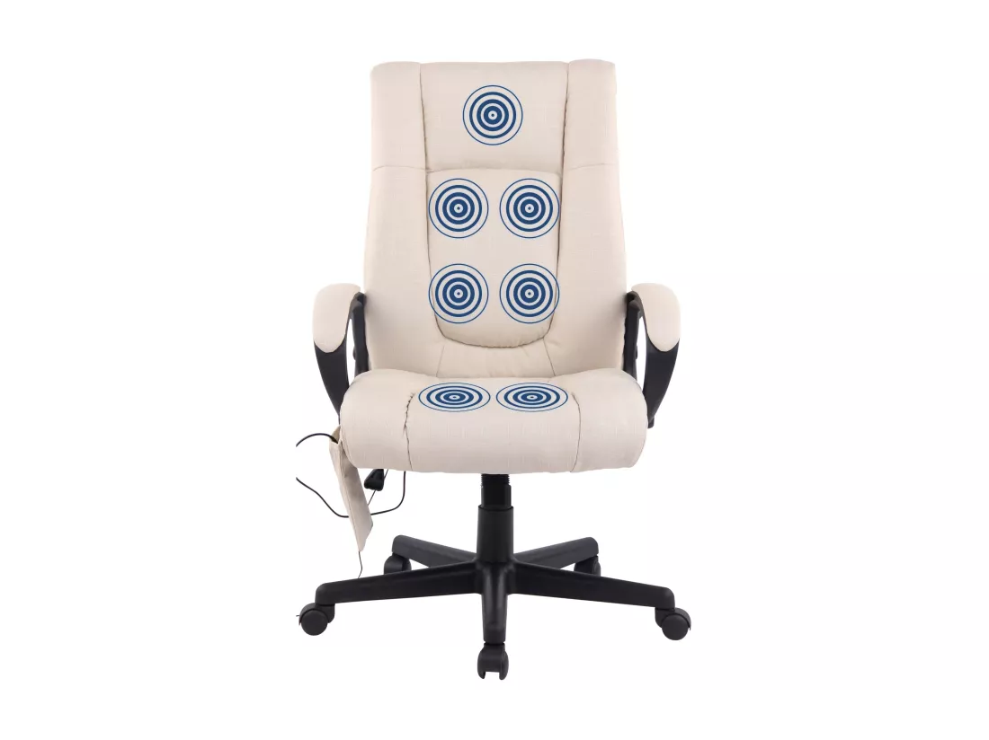 Chaise de bureau - Tissu & Plastique - Crème - XL Sparta XM