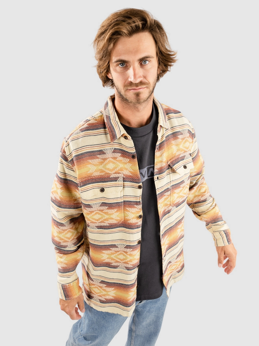 Billabong Offshore Jacquard Flannel Shirt gold