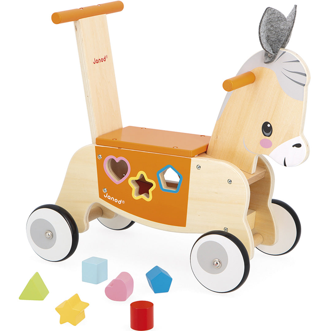 janod loopwagen ezel