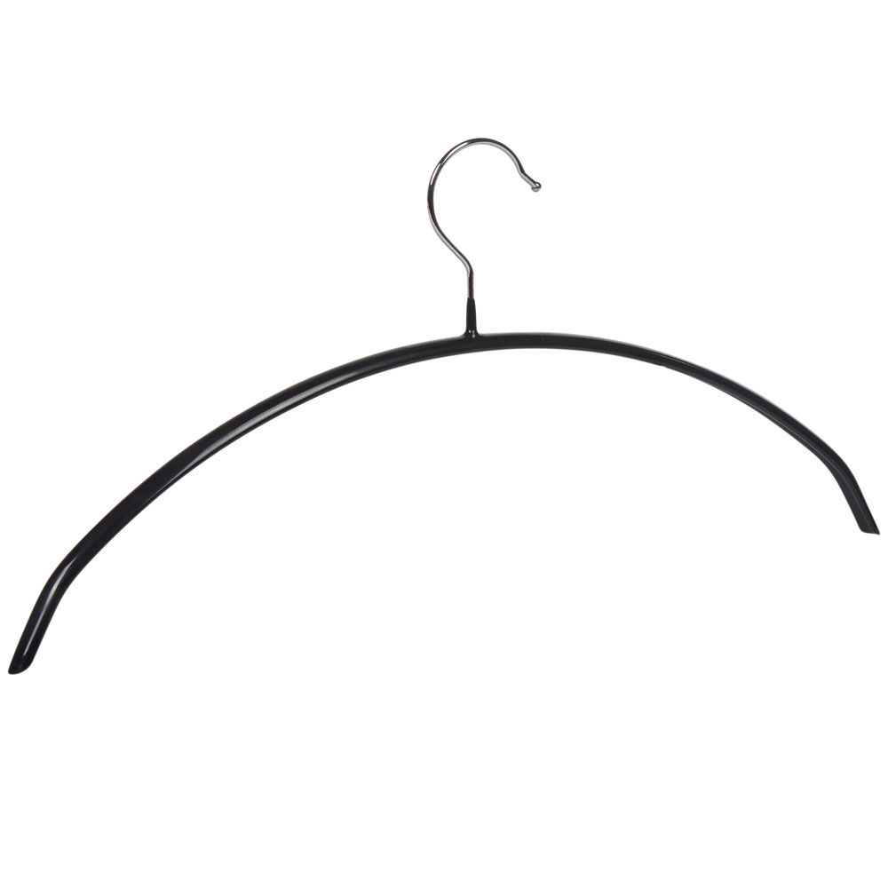 Cintre arrondi pour chemise en métal noir x 3