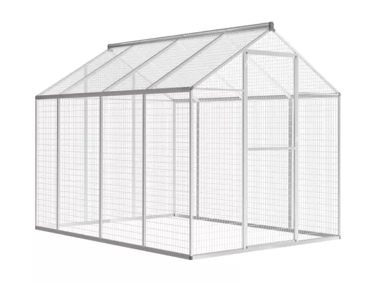 Volière d'extérieur Aluminium 178 x 242 x 192 cm