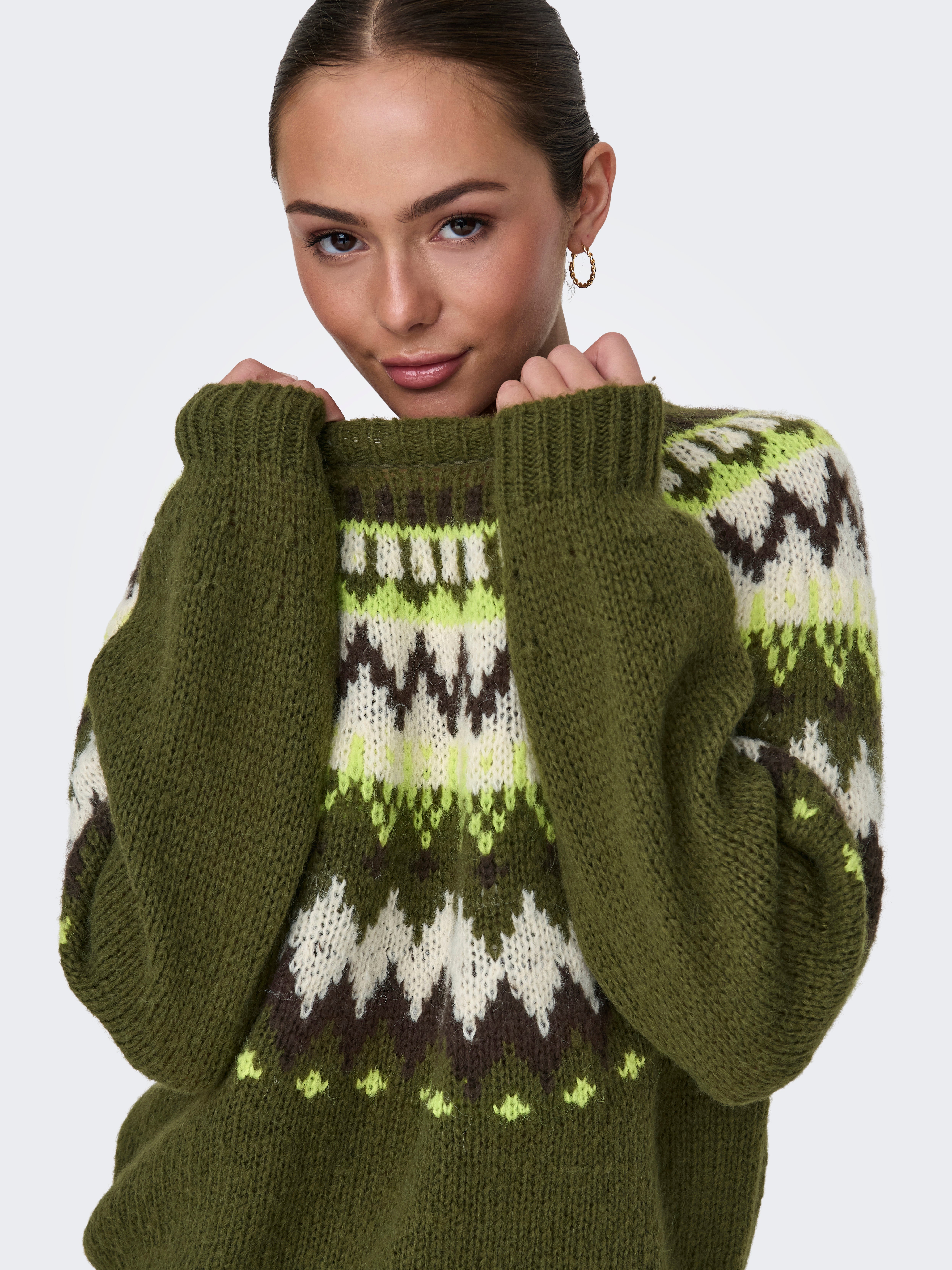 JDYKINSLEY Strickpullover Winter Moss